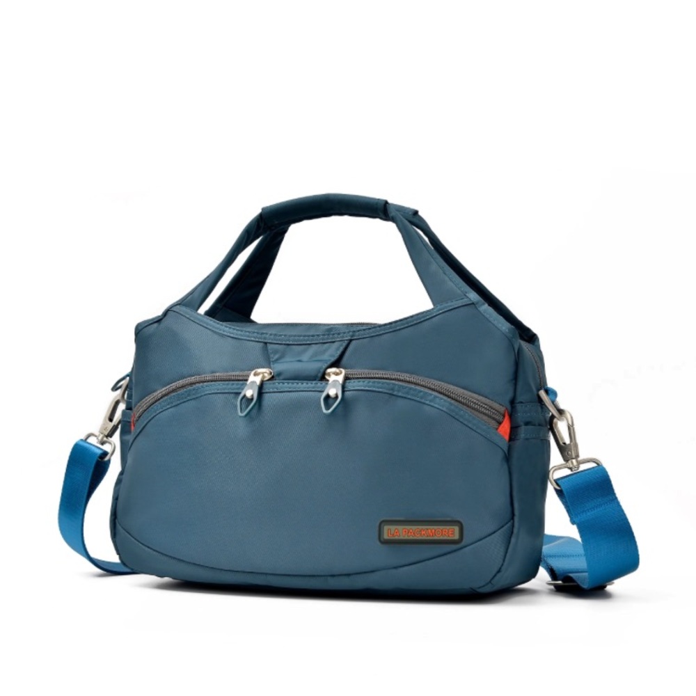 Modern Teal Messenger Bag with Adjustable Strap Waterproof Nylon